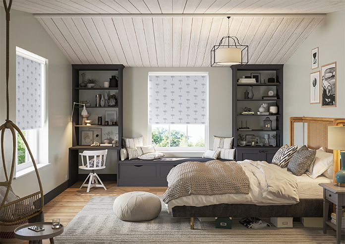 Miami Sunset, Slate Blue - Roller Blind - Image 8
